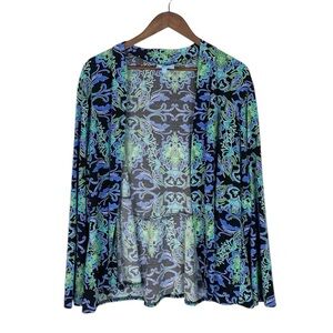 Koret Open Front Colorful Top Size XL